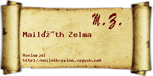 Mailáth Zelma névjegykártya